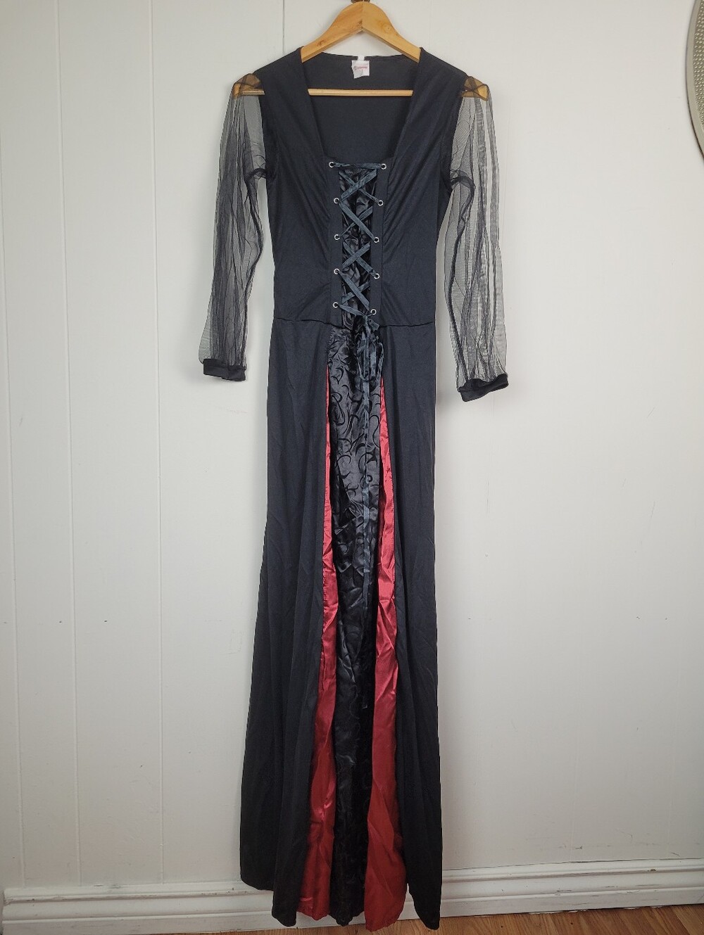 DSplay M Gothic Vampire Witch Maxi Halloween Costume Dress